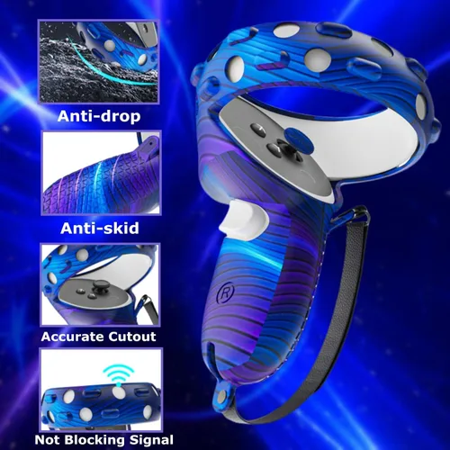 Vista 6 de Silicone Cover Set Compatible with Oculus Quest 2 Accessories+Compatible with MetaOculus Quest 3