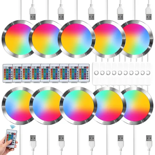 Vista 11 de 1 pieza de kit de lámpara LED RGB con control remoto 001, función de memoria de fallo de energía para impresoras 3D Bambu Lab Multicolor Makerworld