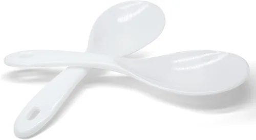 Vista 10 de Vonty Cuchara de silicona antiadherente resistente al calor para paletas de arroz de 8.8 pulgadas, color rojo