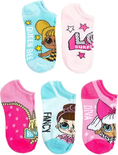 Vista 2 de LOL Surprise! 5 calcetines grandes para niñas sin muestra.