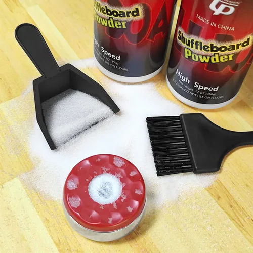 Vista 6 de Shuffleboard Sand Wax High/Medium Speed Shuffleboard Powder Set, Shuffleboard Sand with Mini Brush Set