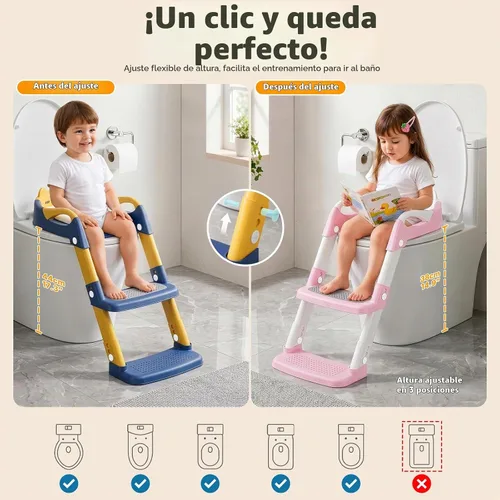 Vista 5 de Orzbow Potty Training Seat with Step Stool, Adjustable Height, Anti-Slip