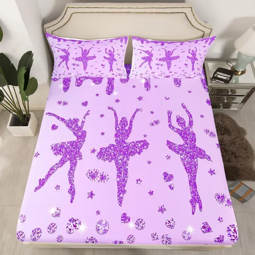 Vista 38 de Erosebridal Sábana bajera ajustable de gimnasia con bolsillo profundo para niñas y niños, tamaño individual, juego de ropa de cama deportiva
