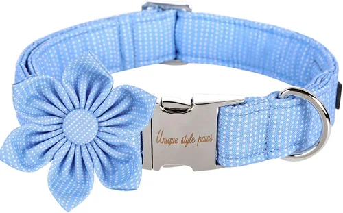 Vista 27 de Unique style paws - Collar con lazo de pera de algodón para perros, collar de verano ajustable para perros pequeños, medianos y grandes - XS