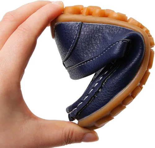 Vista 3 de RVROVIC Mocasines planos Oxford de piel sintética para niños y niñas (niño pequeñoniño pequeño)