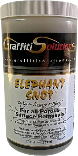 Vista 10 de Removedor de graffiti de mocos de elefante (5 galones) Fórmula biodegradable para eliminación rápida en superficies porosas Confianza