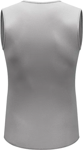 Vista 3 de Przewalski Camiseta interior de ciclismo sin mangas para hombre, de secado rápido, chaleco de capa base de bicicleta, transpirable, camisetas