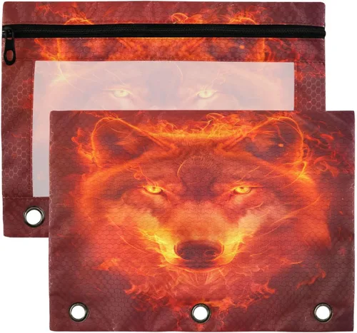 Vista 34 de Estuche para lápices para carpeta de 3 anillos de fútbol americano con cremallera, bolsas de cosméticos transparentes para oficina, universidad