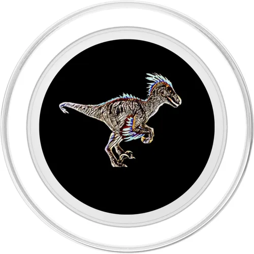 Vista 2 de Velociraptor Raptor Dinosaur PopSockets MagSafe PopGrip for iPhone