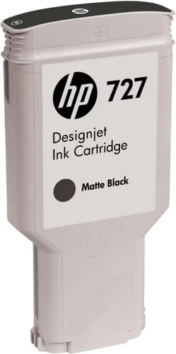 Vista 2 de HP Cartucho de tinta de alto rendimiento negro mate 727, C1Q12A