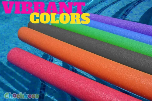 Vista 5 de Tubo de espuma de fideos flotantes para piscina, fideos gruesos para flotar en la piscina, varios colores, 52 pulgadas de largo