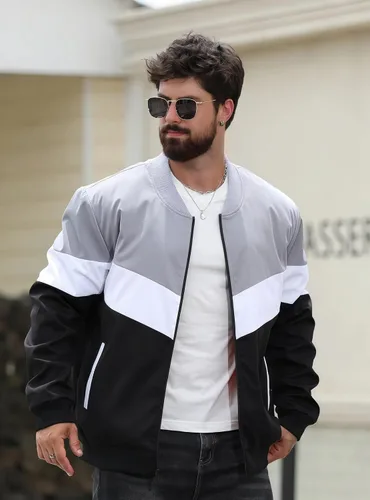 Vista 3 de HYPESTFIT Chaqueta bomber para hombre, casual, resistente al viento, para otoño e invierno, abrigos, acolchados, con aislamiento