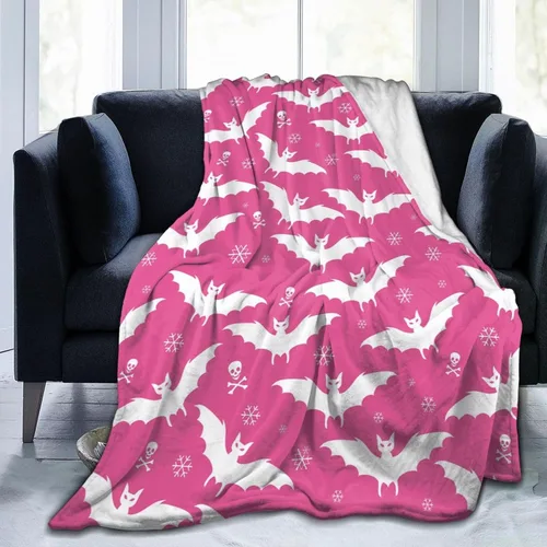 Vista 14 de Manta de Halloween de franela de forro polar suave, ligera, acogedora, cálida y linda, manta de felpa linda, manta para sala de estar, decoración