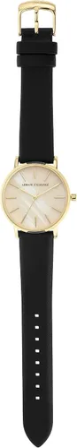 Vista 6 de AX Armani Exchange Reloj para mujer, reloj de tres manecillas para mujer con correa de acero inoxidable o cuero