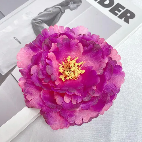 Vista 4 de Delicados broches de flores de peonía grande, broche clásico para bodas, fiestas, banquetes de baile para mujeres, elegantes alfileres de solapa
