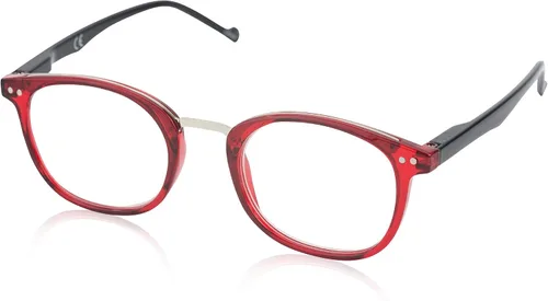 Vista 8 de In Style Eyes Gafas de lectura modernas, montura completa, estilo ovalado clásico, marco ligero con bisagras de resorte de metal, color negro, 1.0 x