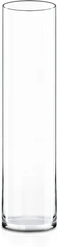 Vista 12 de CYS EXCEL Jarrón de vidrio transparente cilíndrico (H:8" D:6") Múltiples opciones de tamaño de jarrones de vidrio para flores como centros de mesa