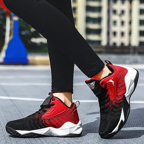 Vista 6 de zxcvb Zapatos de baloncesto transpirables con parte inferior suave para verano zapatos de baloncesto