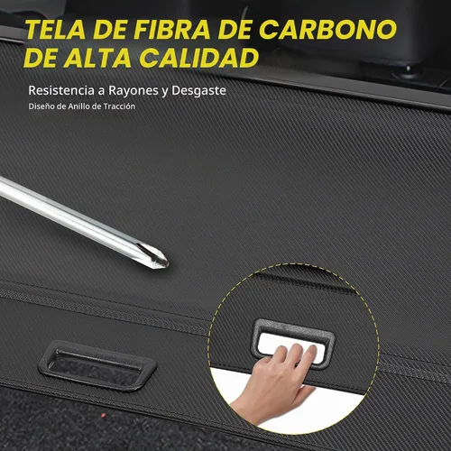 Vista 5 de AUXMART Funda de carga para Toyota Corolla Cross 2022 2023 2024 2025 2026, cubierta retráctil para maletero trasero, protección de seguridad