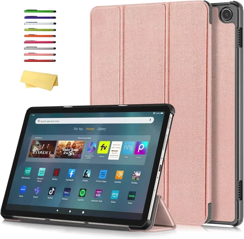 Vista 27 de Funda tipo folio para Amazon Kindle Fire HD 8 y Fire HD 8 Plus (se adapta tanto a 12ª/10ª generación, 2022/2020) con soporte inteligente de piel