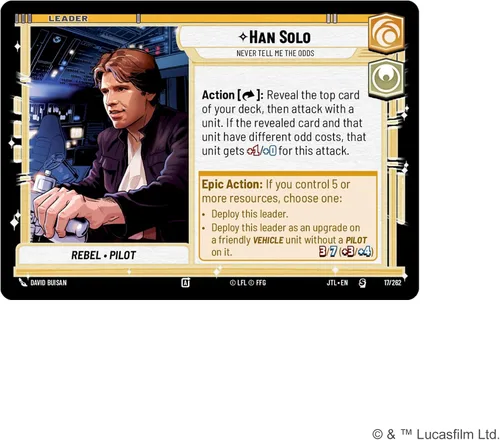 Vista 4 de Asmodee Star Wars: Unlimited TCG Jump to Lightspeed Han Solo Spotlight Deck - Baraja de 50 cartas lista para jugar con cartas exclusivas, a partir