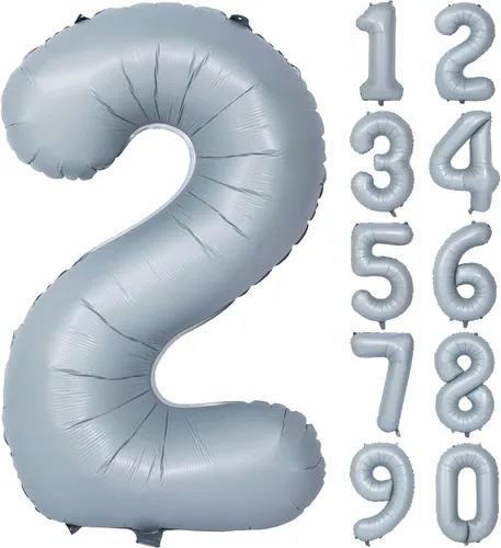 Vista 75 de Globos de 40 pulgadas con números de caramelo, papel de aluminio de helio, globos de látex de Mylar para fiesta de cumpleaños, decoración digital 0