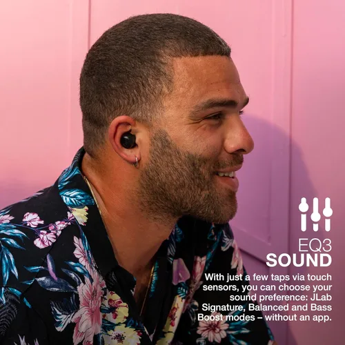 Vista 6 de JLab Go Air Pop Auriculares inalámbricos Bluetooth + funda de carga, Negro, Doble conexión, Resistencia al sudor IPX4, Conexión Bluetooth 5.1, 3