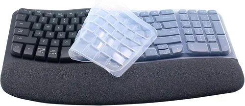 Vista 16 de Logitech K350 MK570 MK570 - Funda de silicona para teclado inalámbrico, Logitech K350 MK550 MK570 (negro)