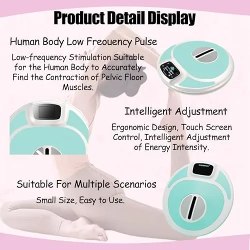 Vista 5 de Corrector muscular del suelo pélvico, silla Kegel para tratamiento de incontinencia femenina, ejercitador interno del muslo, fortalece la salud