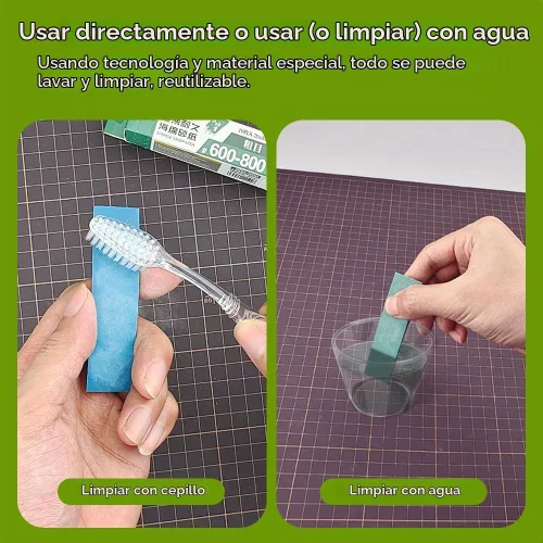 Vista 5 de Stedi - Esponja de lijado para el edificio modelo Gundam, grano 400-1200 Hobby Model Tools - Bloque de lija manual impermeable, para uso en seco