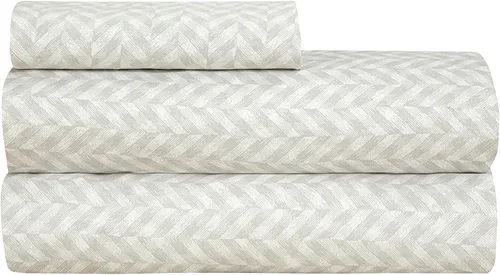 Vista 40 de ROYALE LINENS Juego de sábanas de 300 hilos 100% algodón peinado de fibras largas, 4 piezas, 1 sábana bajera, 1 encimera y 2 fundas de almohada