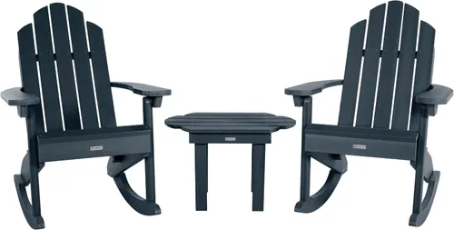Vista 15 de Highwood Classic Westport 2 Adirondack - Mecedoras con mesa auxiliar, color negro