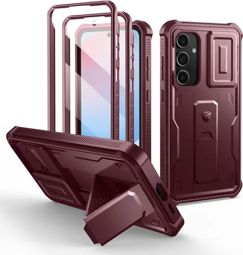 Vista 65 de Dexnor Funda para Samsung Galaxy S24 con Cubierta Deslizante Integrada para Cámara y Protector de Pantalla y Soporte, Funda Resistente a los Golpes