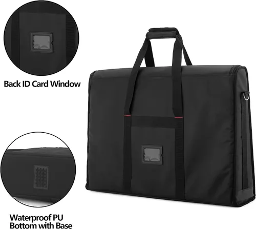 Vista 4 de Trunab Estuche de transporte para monitor de 24 a 27 pulgadas, bolsa de viaje acolchada con capacidad para hasta 2 pantallas LCD/televisores,