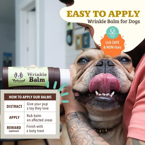 Vista 4 de Natural Dog Company Bálsamo antiarrugas para perros – Bálsamo antiarrugas para perros para pliegues de la piel, arrugas faciales y arrugas, crema