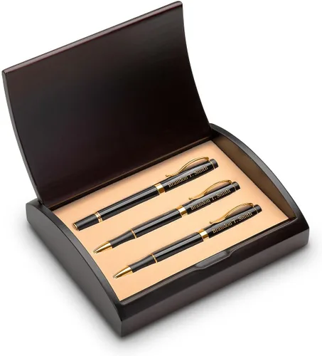 Vista 3 de Executive Gift Shoppe Juego de regalo de pluma y lápiz de tres piezas con tema dentista - Personalizado