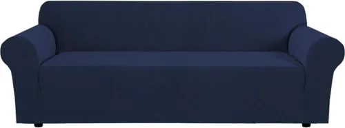 Vista 42 de H.VERSAILTEX Funda elástica para sofá, fundas suaves para muebles de 3 cojines, con tela jacquard gruesa a cuadros con parte inferior elástica, sofá
