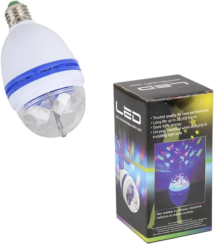 Vista 2 de The Dreidel Company Bombilla de discoteca giratoria, fiesta de discoteca giratoria LED para decoración de fiestas del hogar y escuela, reuniones