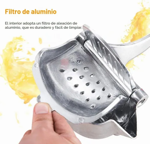 Vista 4 de BERNIE ANSEL Exprimidor manual de prensa de frutas, resistente, de aleación de aluminio, de alta calidad, exprimidor de frutas, para limón, naranja