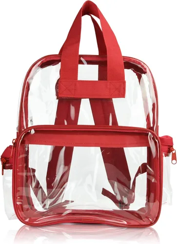 Vista 23 de DALIX Bolsas de mochila transparentes de plástico liso dorado