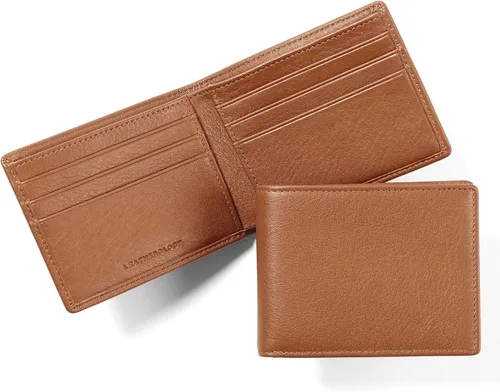 Vista 10 de Leatherology Cartera Bifold Delgada para Hombres – Cartera Delgada de Bolsillo Frontal con 6 Ranuras para Tarjetas, Compartimento para Billetes y 2