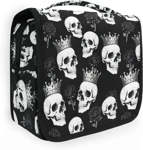 Vista 28 de MNSRUU Hanging Toiletry Bag Bats Satellites Skulls and Trees Travel Makeup bag for Toiletries Portable Travel Toiletry Organizer Cosmetic Bags with
