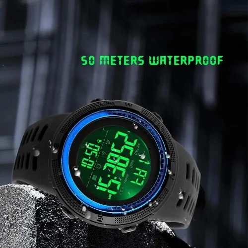 Vista 4 de Relojes digitales para hombre multifunción alarma cronómetro LED deportes relojes al aire libre militar impermeable reloj