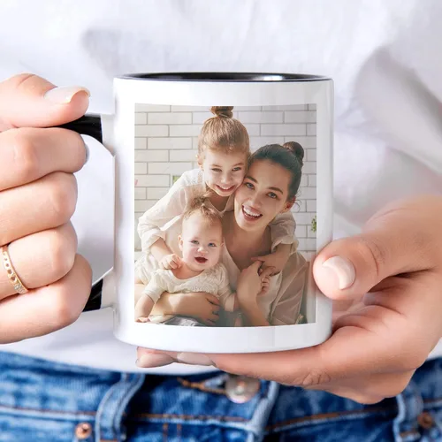 Vista 2 de Let's Make Memories Taza de fotos personalizada con mensaje, taza de café personalizada, ilustraciones para niños o tu foto y texto, para ella