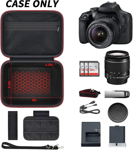 Vista 5 de Bolsa de cámara para fotografía con funda para cámara Canon Eos Rebel T7/R50/R100 Mark II/R50V/R10/R5/R6/R8 Mark IV/SL3 DSLR SLR