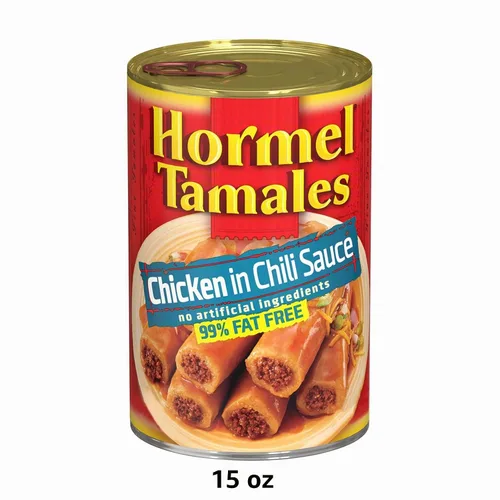 Vista 3 de HORMEL Tamales de pollo, tamales enlatados, 15 onzas (paquete de 12)