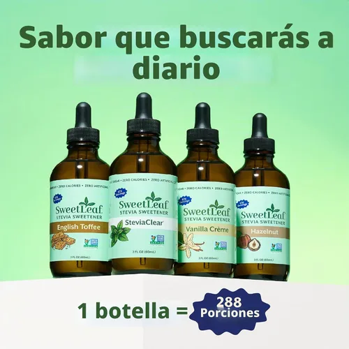 Vista 8 de Stevia líquida Sweetleaf, 2 onzas Gotas dulces, extracto orgánico de hoja de stevia, cero calorías, sin eritritol, sustituto del azúcar