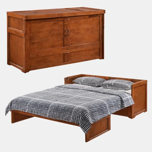 Vista 10 de NIGHT & DAY Cubo premontado gabinete Murphy cama, Beadboard Cherry
