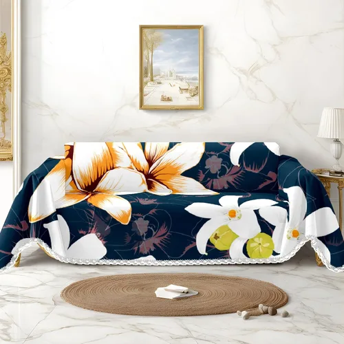 Vista 20 de Funda de sofá con estampado de flores y mariposas, fundas para sofá, fundas para sillón, funda resistente a las manchas, protector universal
