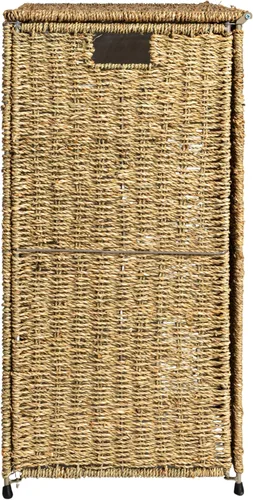 Vista 5 de Household Essentials ML-5445 - Clasificador de ropa sucia de mimbre de 3 compartimentos con tapa Cesta de ropa de 3 secciones